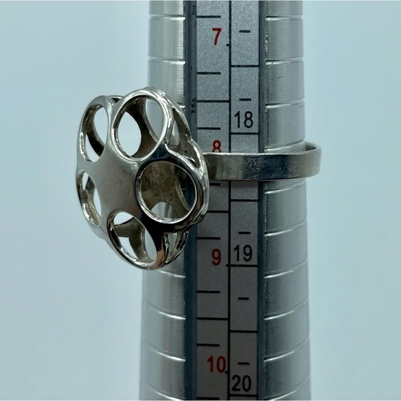 Vintage Retro Sterling Silver 925 Flower Ring - Picture 2 of 11